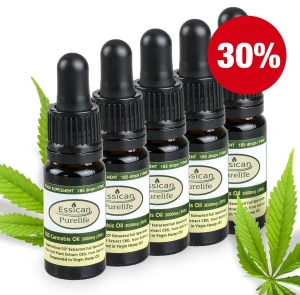 Pakiet 5 sztuk - Olejek CBD Pure Life 3000mg/10ml (30%) 