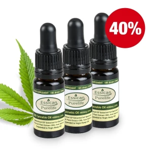 Pakiet 3 sztuk - Olejek CBD Pure Life 4000mg/10ml (40%)