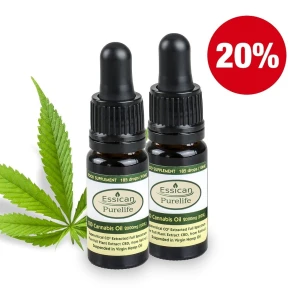 Pakiet 2 sztuk - Olejek CBD Pure Life 2000mg/10ml (20%)