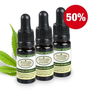 Pakiet 3 sztuk - Olejek CBD Pure Life 5000mg/10ml (50%)