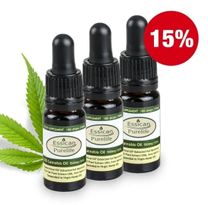 Pakiet 3 sztuk - Olejek CBD Pure Life 1500mg/10ml (15%)