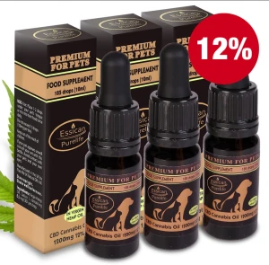 Pakiet 3 sztuk - CBD dla zwierząt 1200mg/10ml (12%)