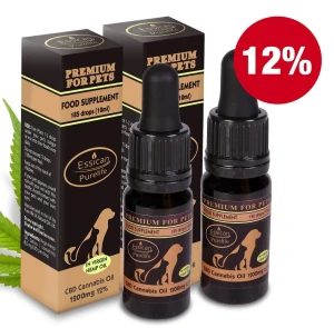 Pakiet 2 sztuk - CBD dla zwierząt 1200mg/10ml (12%)