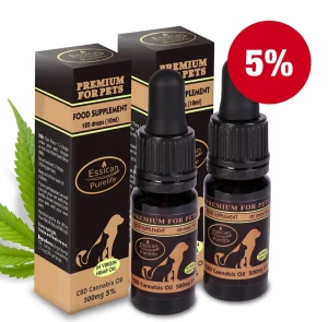 Pakiet 2 sztuk - CBD dla zwierząt 500mg/10ml (5%)