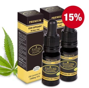 Pakiet 2 sztuk - Olejek CBD Premium 1500mg/10ml (15%)