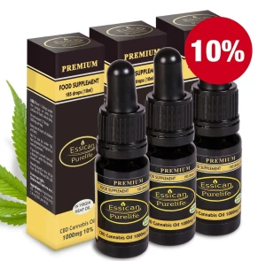 Pakiet 3 sztuk - Olejek CBD Premium 1000mg/10ml (10%)